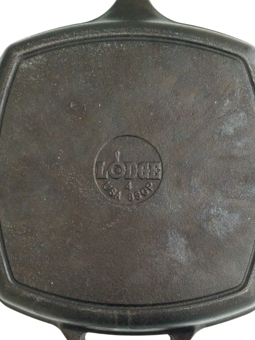 Lodge Cast Iron Square Skillet Grill Pan 8SGP 10.5 inch Non-Toxic Cookware